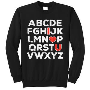 Valentines Day Alphabet ABC I Love You Teacher Sweatshirt