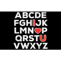 Valentines Day Alphabet ABC I Love You Teacher Bumper Sticker