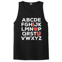 Valentines Day Alphabet ABC I Love You Teacher PosiCharge Competitor Tank