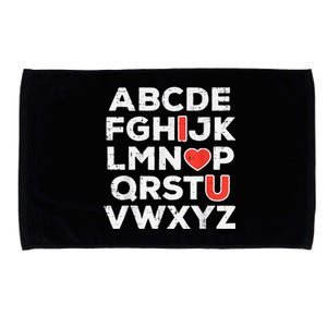 Valentines Day Alphabet ABC I Love You Teacher Microfiber Hand Towel