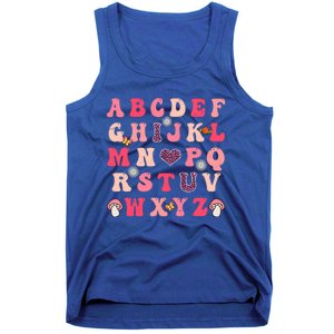 Valentines Day Abcd I Love You Alphabet Funny Valentine Gift Tank Top