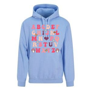 Valentines Day Abcd I Love You Alphabet Funny Valentine Gift Unisex Surf Hoodie