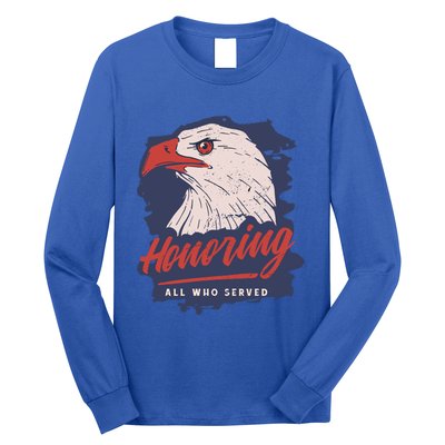 Veterans Day America Military Eagle Honor Soldier Gift Long Sleeve Shirt