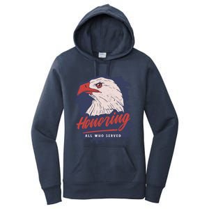 Veterans Day America Military Eagle Honor Soldier Gift Women's Pullover Hoodie