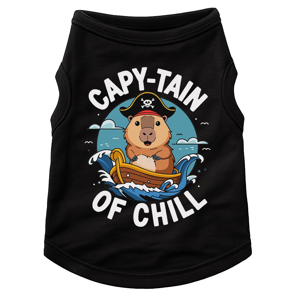 Vyloxa Designs Adult Capybara Cartoon Doggie Tank