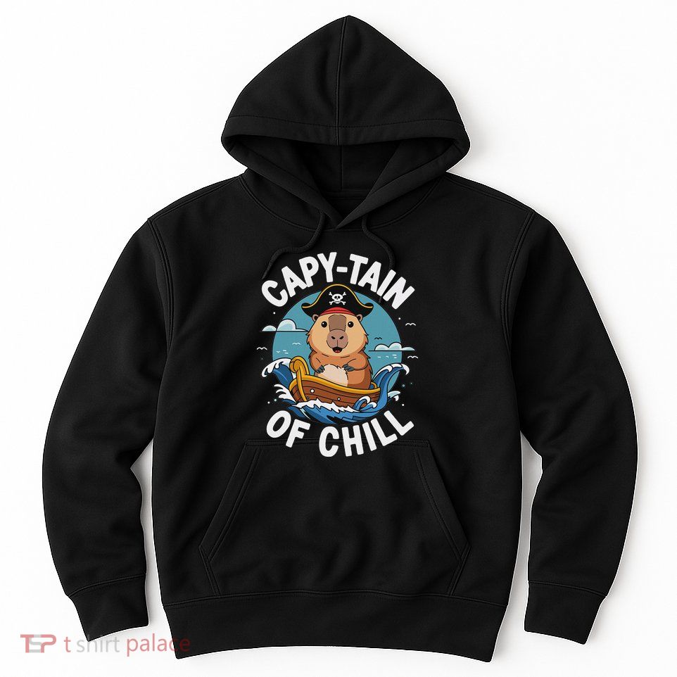 Vyloxa Designs Adult Capybara Cartoon Hoodie