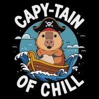 Vyloxa Designs Adult Capybara Cartoon Button