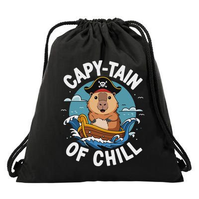 Vyloxa Designs Adult Capybara Cartoon Drawstring Bag