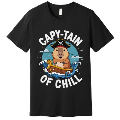 Vyloxa Designs Adult Capybara Cartoon Premium T-Shirt
