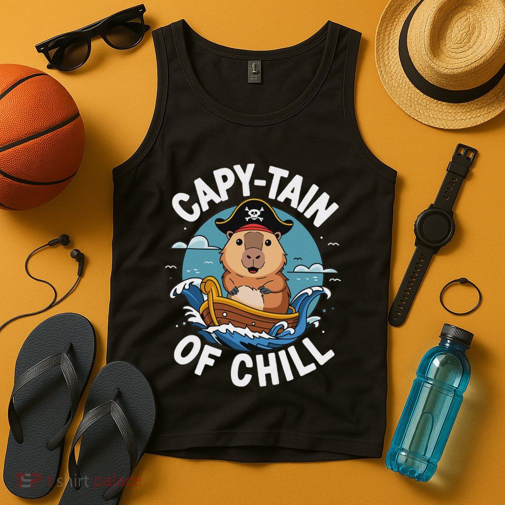 Vyloxa Designs Adult Capybara Cartoon Tank Top