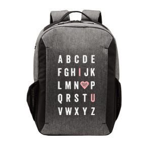 Valentine's Day Abc I Love You With Heart Teacher Gift Vector Backpack