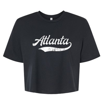 Vintage Distressed Atlanta Retro Bella+Canvas Jersey Crop Tee