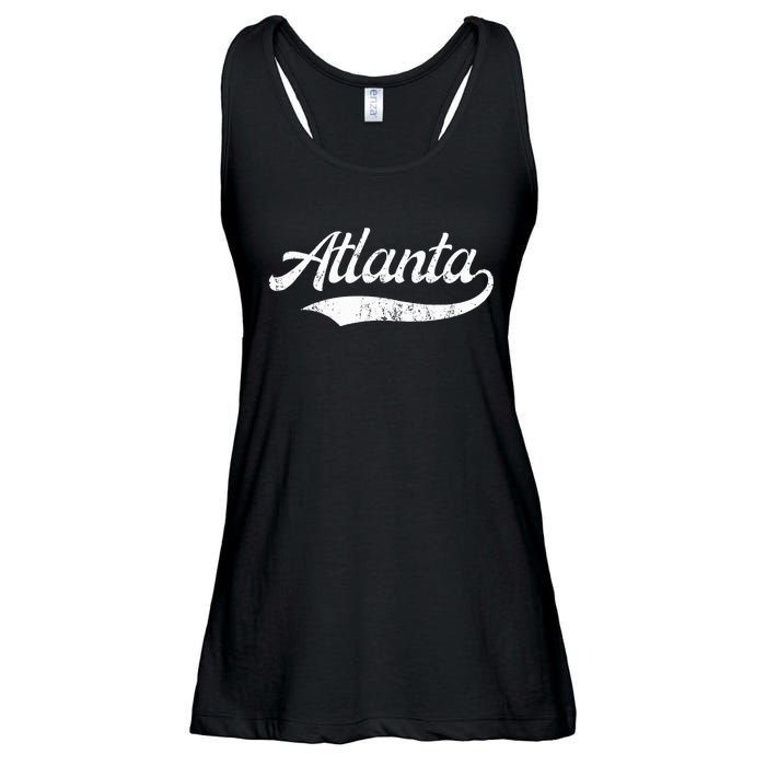 Vintage Distressed Atlanta Retro Ladies Essential Flowy Tank