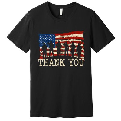 Veterans Day American Flag Thank You Veterans Proud Veteran Premium T-Shirt