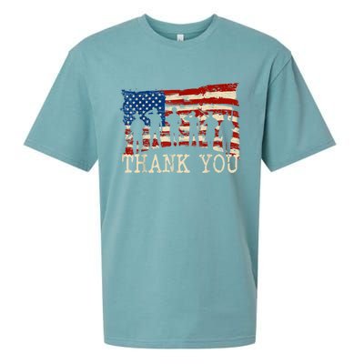 Veterans Day American Flag Thank You Veterans Proud Veteran Sueded Cloud Jersey T-Shirt