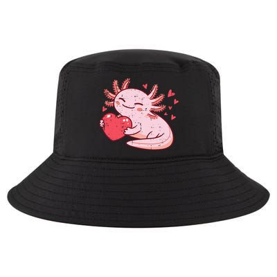 Valentines Day Axolotl Heart Cute  Cool Comfort Performance Bucket Hat