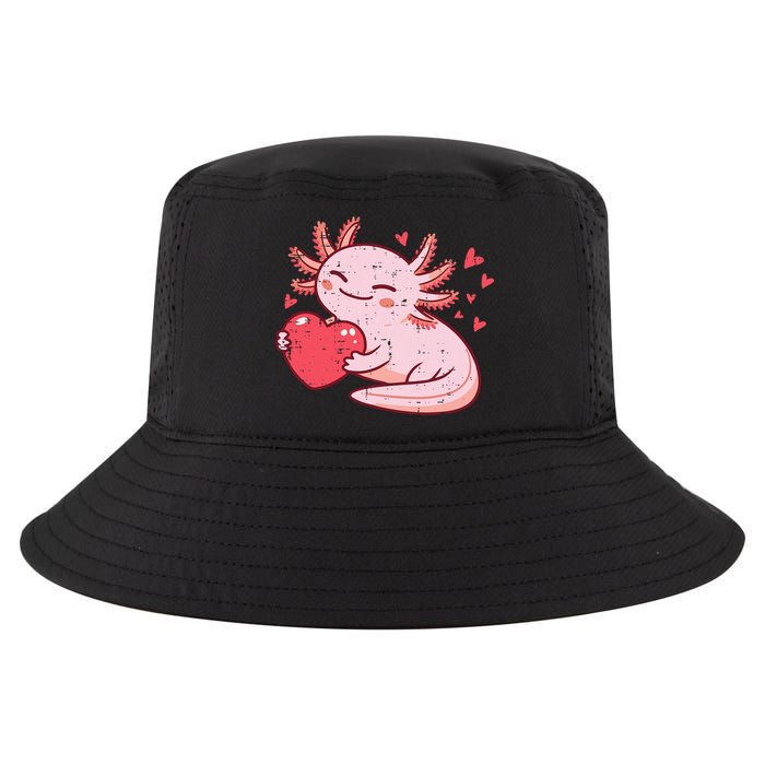 Valentines Day Axolotl Heart Cute  Cool Comfort Performance Bucket Hat