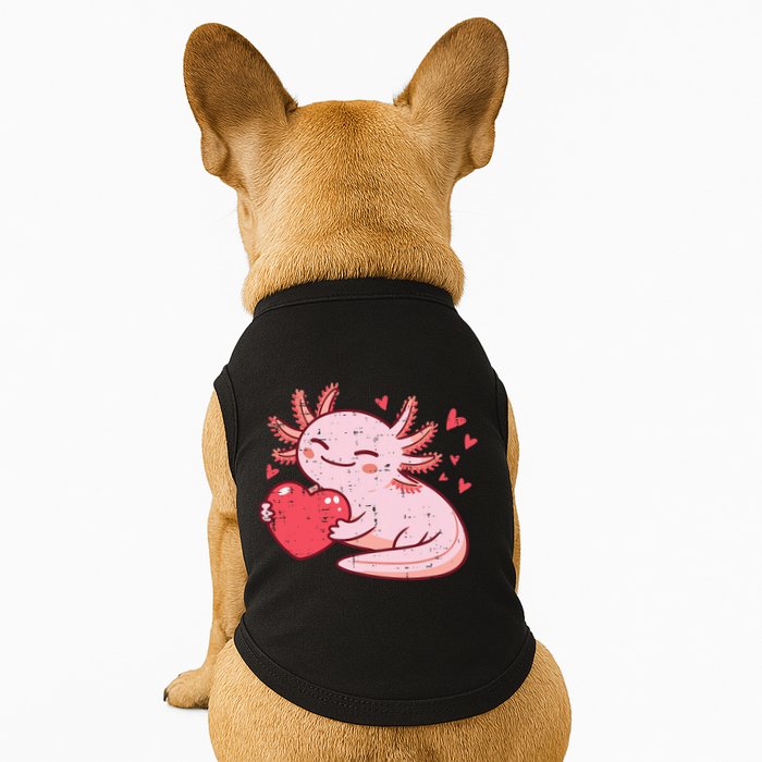 Valentines Day Axolotl Heart Cute  Doggie Tank