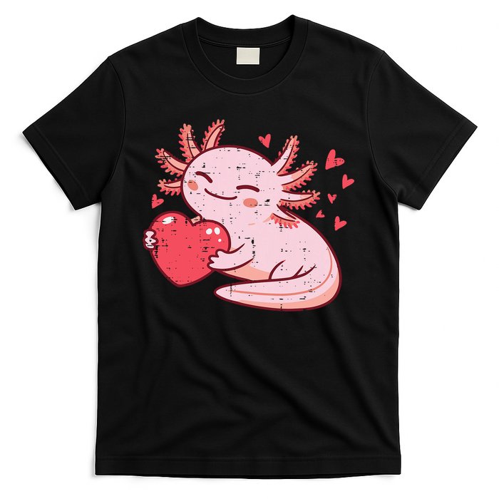 Valentines Day Axolotl Heart Cute  T-Shirt