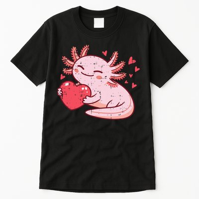 Valentines Day Axolotl Heart Cute  Tall T-Shirt