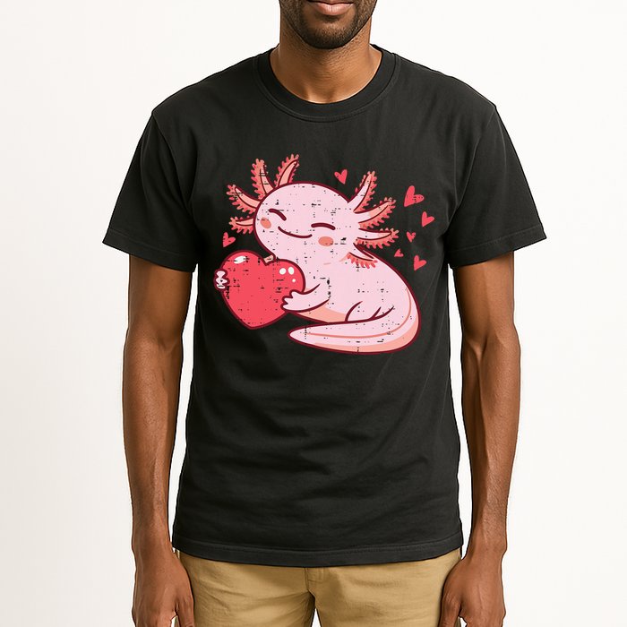 Valentines Day Axolotl Heart Cute  Tall T-Shirt