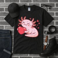 Valentines Day Axolotl Heart Cute  Tall T-Shirt