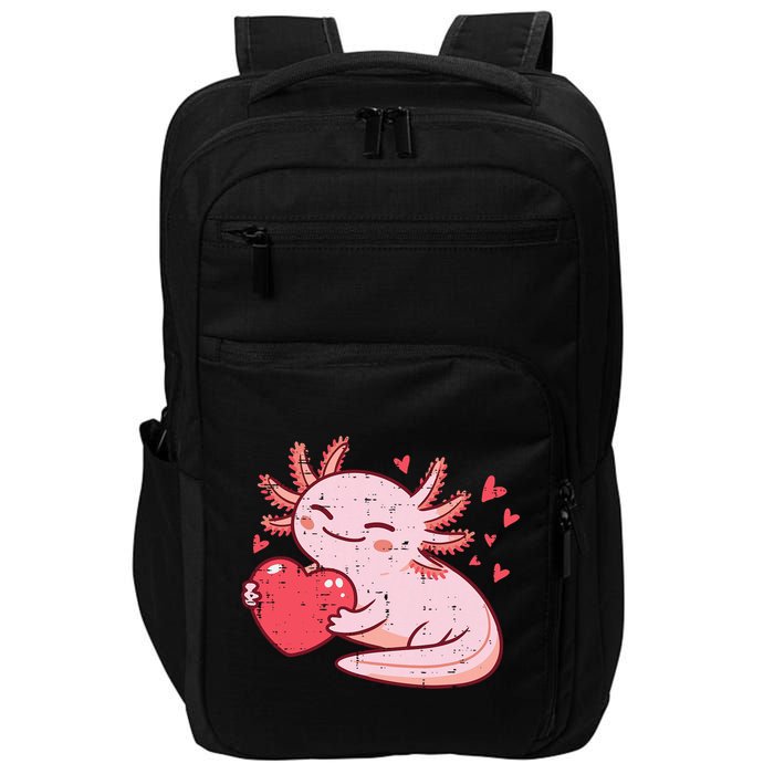 Valentines Day Axolotl Heart Cute  Impact Tech Backpack