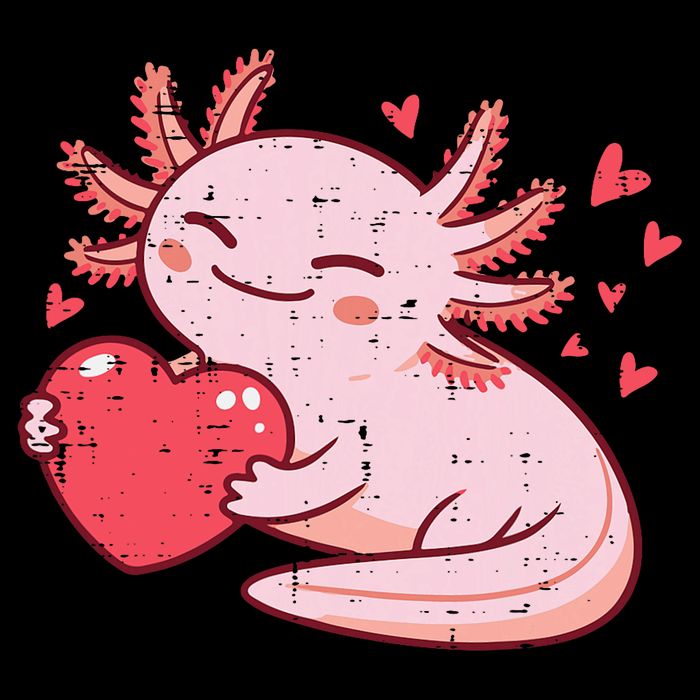 Valentines Day Axolotl Heart Cute  Impact Tech Backpack