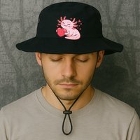 Valentines Day Axolotl Heart Cute  Bucket Hat