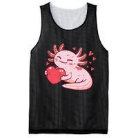 Valentines Day Axolotl Heart Cute  Mesh Reversible Basketball Jersey Tank
