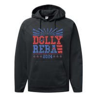 Vintage Dolly And Reba 2024 Make America Fancy Again Performance Fleece Hoodie