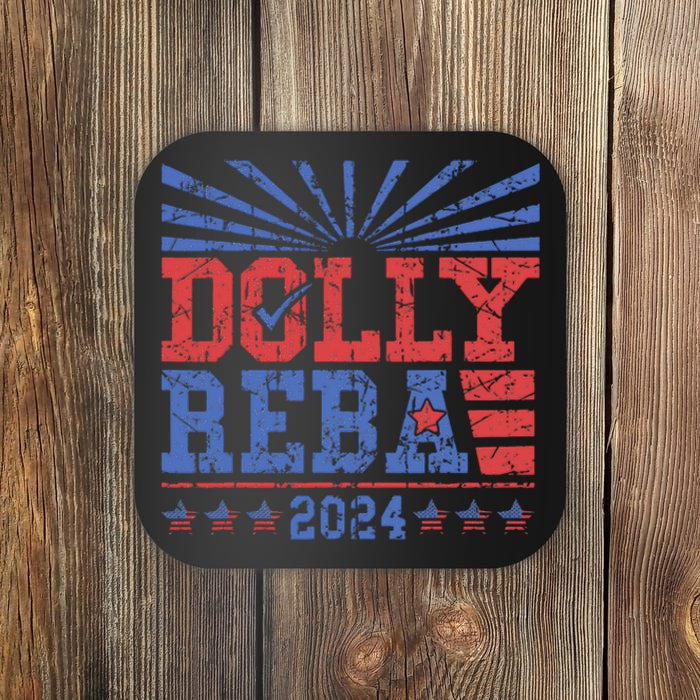 Vintage Dolly And Reba 2024 Make America Fancy Again Coaster