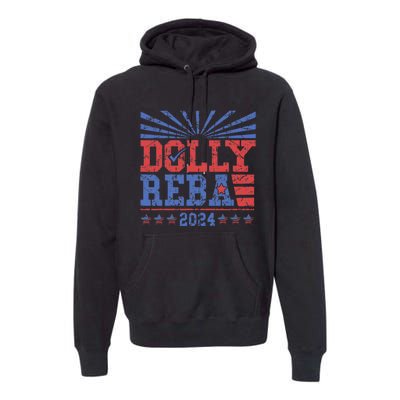 Vintage Dolly And Reba 2024 Make America Fancy Again Premium Hoodie