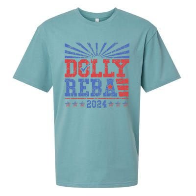 Vintage Dolly And Reba 2024 Make America Fancy Again Sueded Cloud Jersey T-Shirt