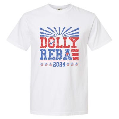 Vintage Dolly And Reba 2024 Make America Fancy Again Garment-Dyed Heavyweight T-Shirt