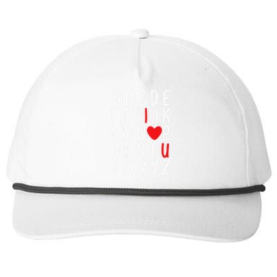 Valentine's Day ABC I Love You Heart Teacher Gifts Snapback Five-Panel Rope Hat