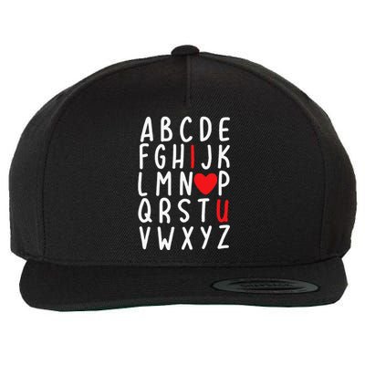 Valentine's Day ABC I Love You Heart Teacher Gifts Wool Snapback Cap