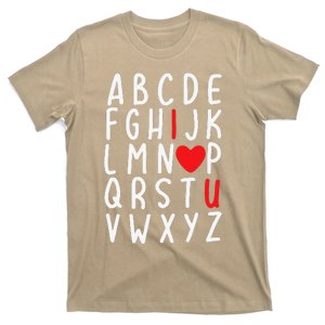 Valentine's Day ABC I Love You Heart Teacher Gifts T-Shirt