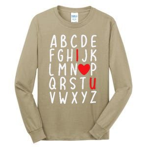 Valentine's Day ABC I Love You Heart Teacher Gifts Tall Long Sleeve T-Shirt