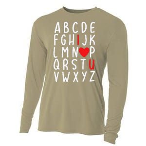 Valentine's Day ABC I Love You Heart Teacher Gifts Cooling Performance Long Sleeve Crew