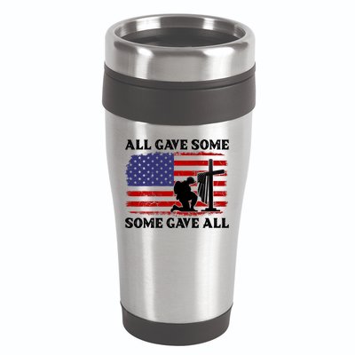 Veterans Day All Gave Some Some Gave All Memorial Day 16oz Travel Tumbler