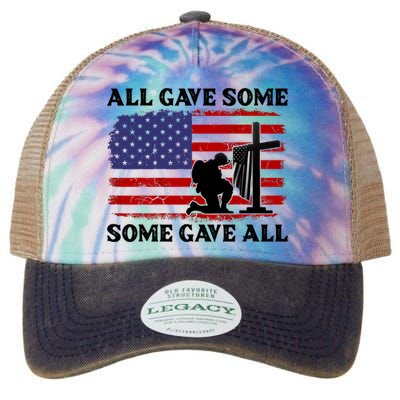 Veterans Day All Gave Some Some Gave All Memorial Day Legacy Tie Dye Trucker Hat