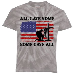 Veterans Day All Gave Some Some Gave All Memorial Day Kids Tie-Dye T-Shirt