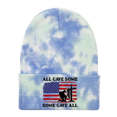 Veterans Day All Gave Some Some Gave All Memorial Day Tie Dye 12in Knit Beanie