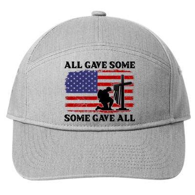 Veterans Day All Gave Some Some Gave All Memorial Day 7-Panel Snapback Hat