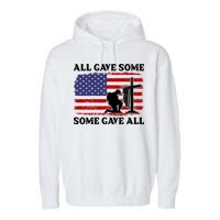 Veterans Day All Gave Some Some Gave All Memorial Day Garment-Dyed Fleece Hoodie