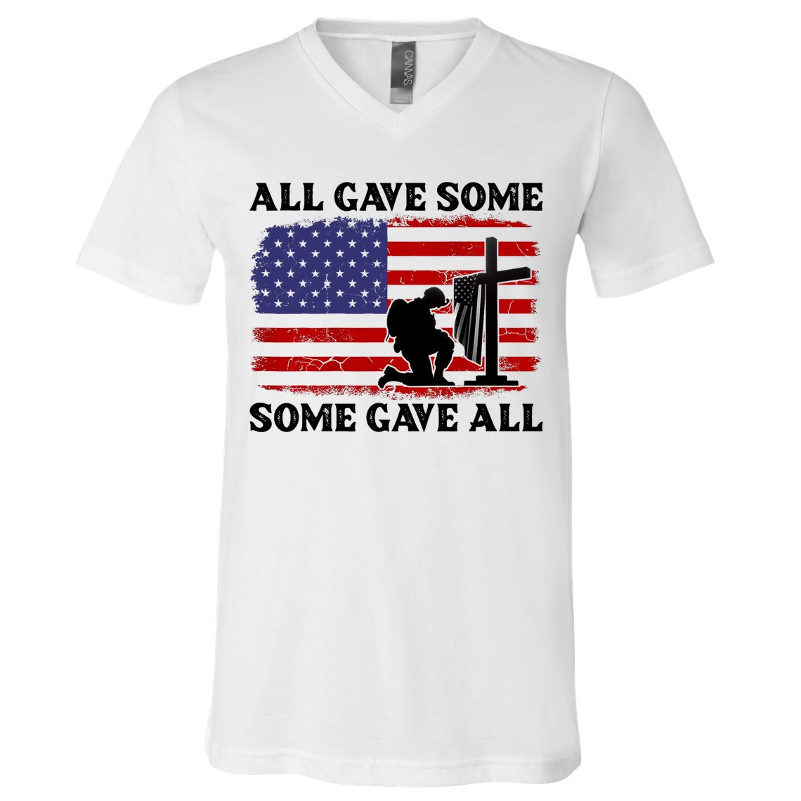 Veterans Day All Gave Some Some Gave All Memorial Day V-Neck T-Shirt