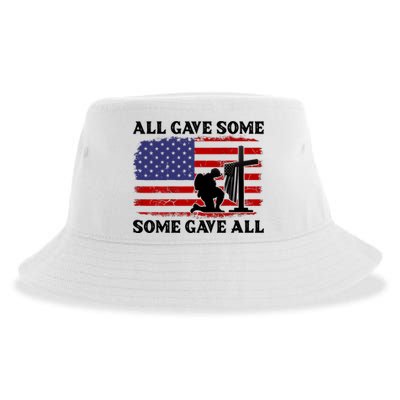 Veterans Day All Gave Some Some Gave All Memorial Day Sustainable Bucket Hat