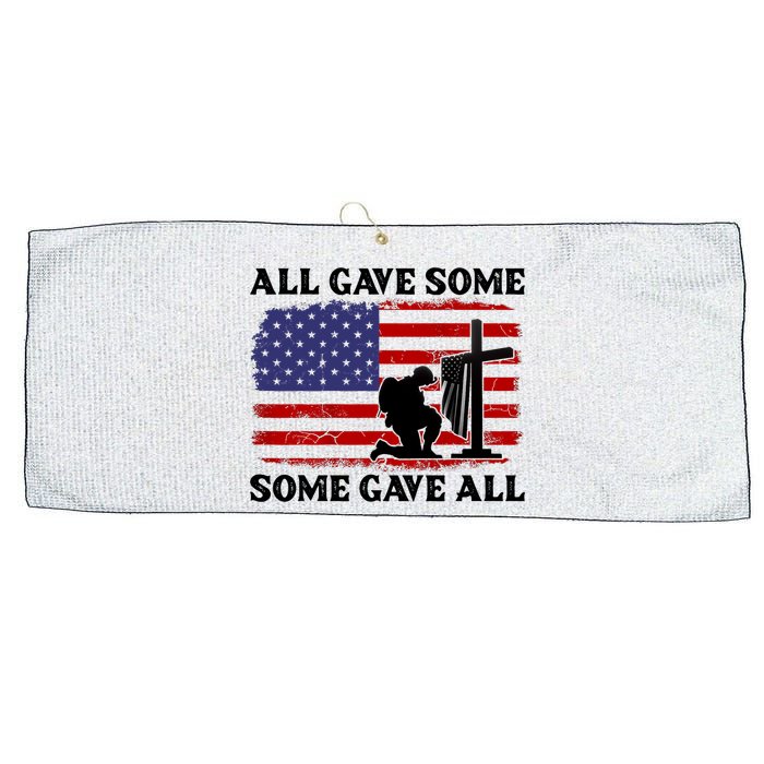 Veterans Day All Gave Some Some Gave All Memorial Day Large Microfiber Waffle Golf Towel
