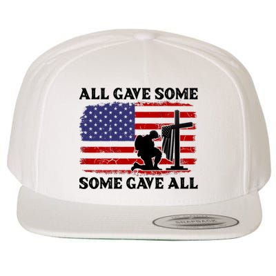 Veterans Day All Gave Some Some Gave All Memorial Day Wool Snapback Cap